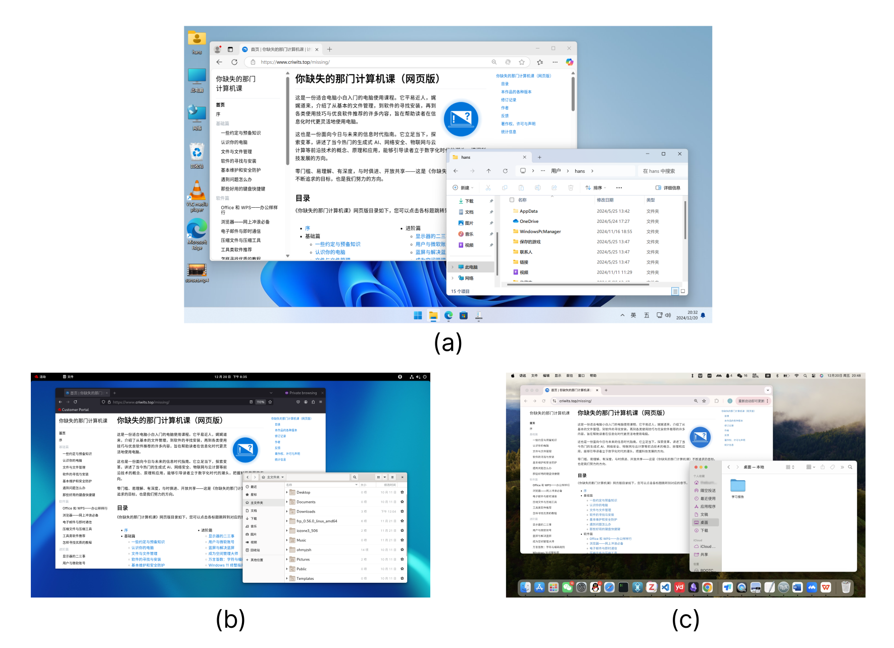 三种操作系统